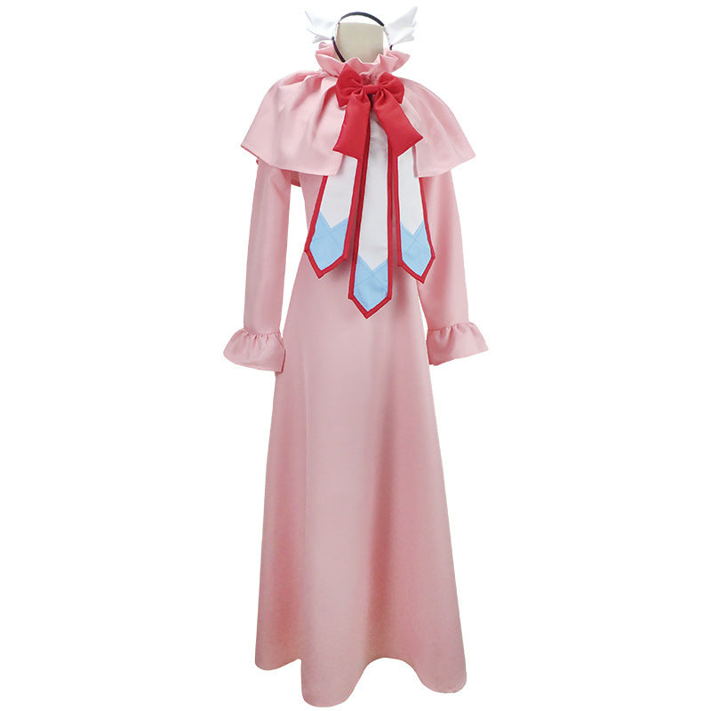 Mavis Vermilion Pink Dress Cosplay Costume Outfit Halloween Carnival Costume
