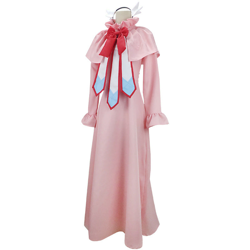 Mavis Vermilion Pink Dress Cosplay Costume Outfit Halloween Carnival Costume