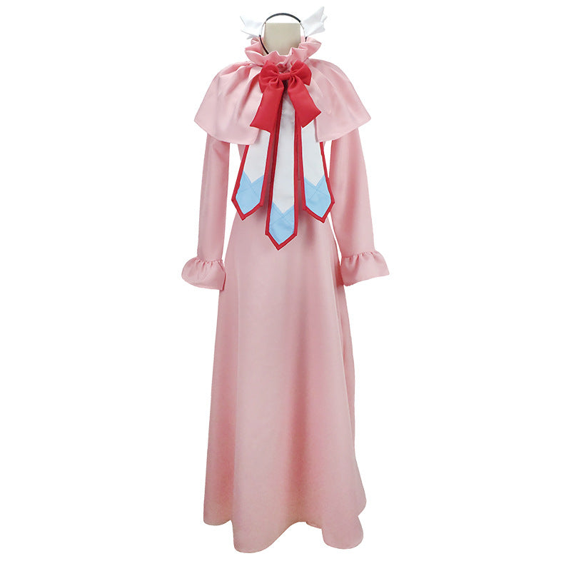 Mavis Vermilion Pink Dress Cosplay Costume Outfit Halloween Carnival Costume