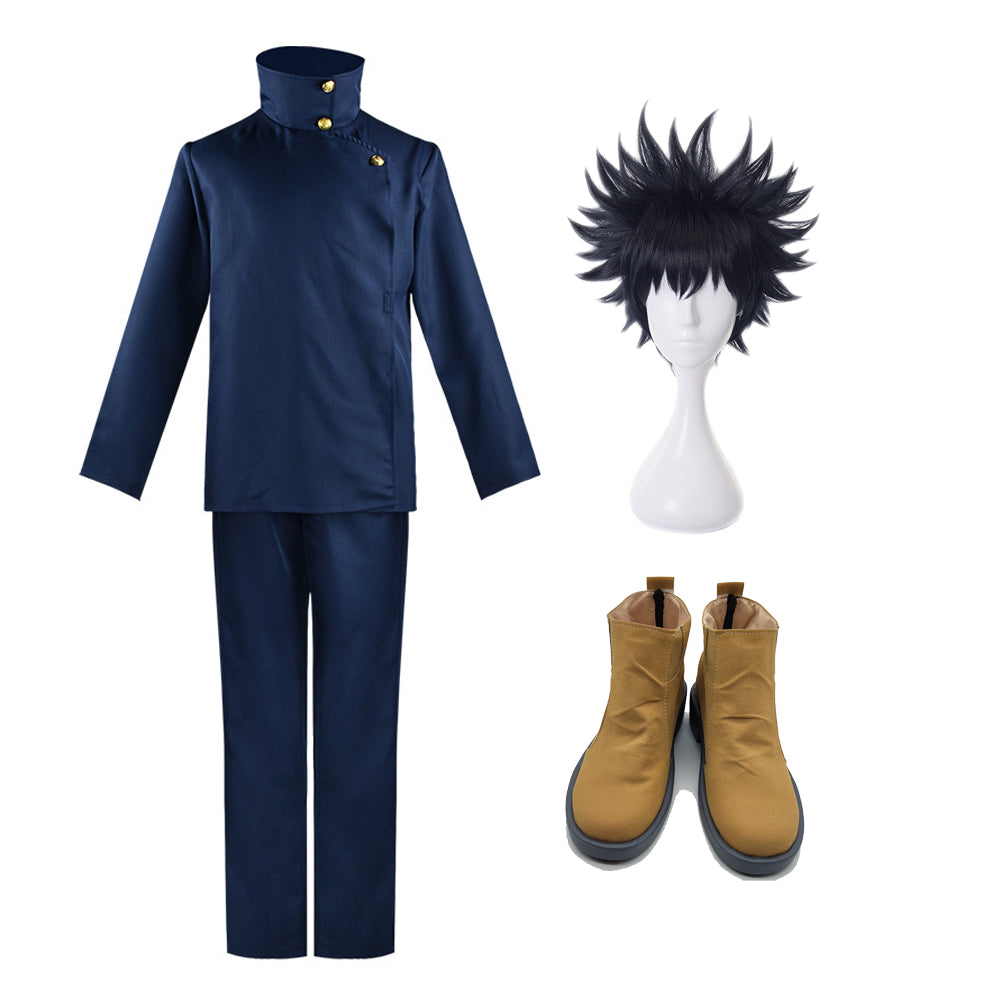Megumi Fushiguro Costume+Wigs+Boots Whole Set Halloween Costume Outfit
