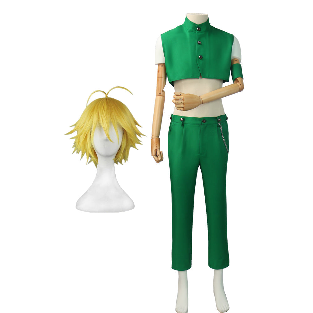 Meliodas Holy War Cosplay Outfit Green Suit Costume Halloween Carnival Costume