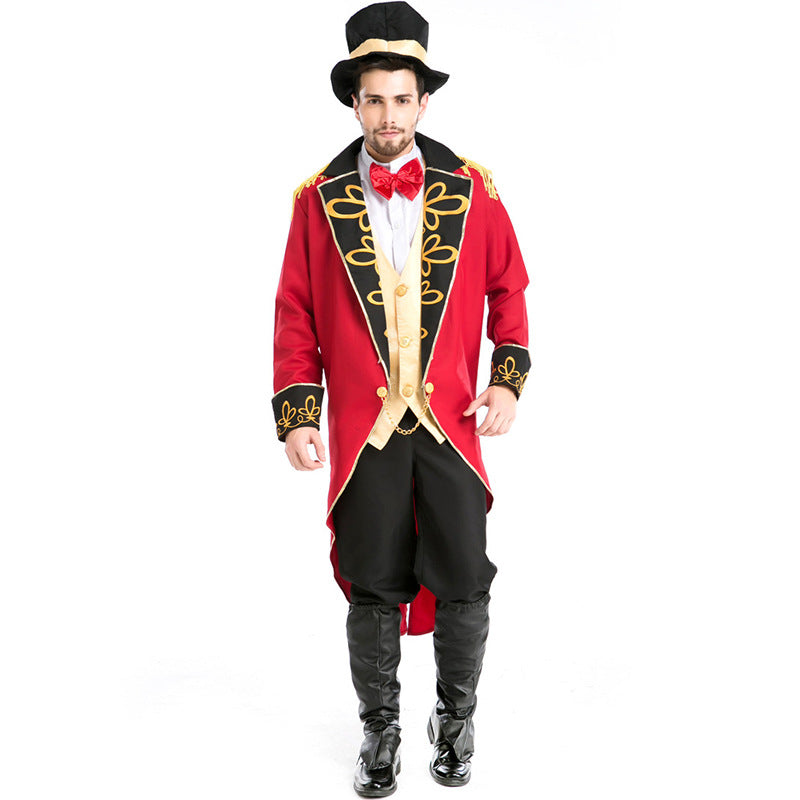 Men British Count Tailcoat Magician Costume For Halloween Party Performance
