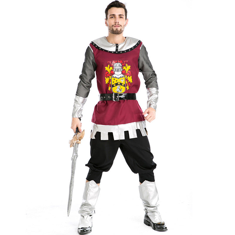 Men Roman Warrior Gladiator Warrior Cosplay Costume For Halloween Party Performance