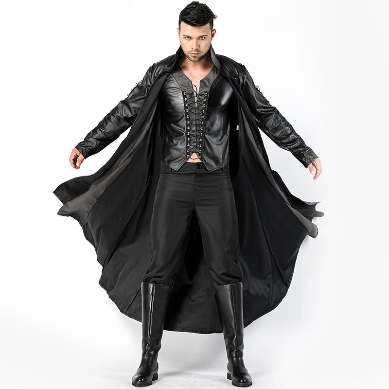 Men Vampire  Gothic  Cosplay Costume Dress For Halloween Party Performance