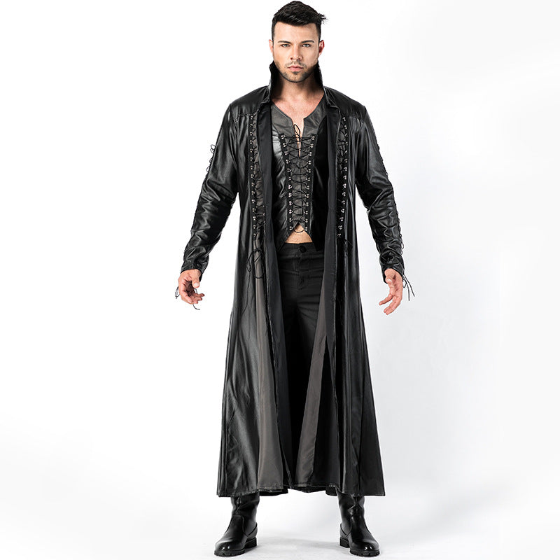 Men Vampire  Gothic  Cosplay Costume Dress For Halloween Party Performance