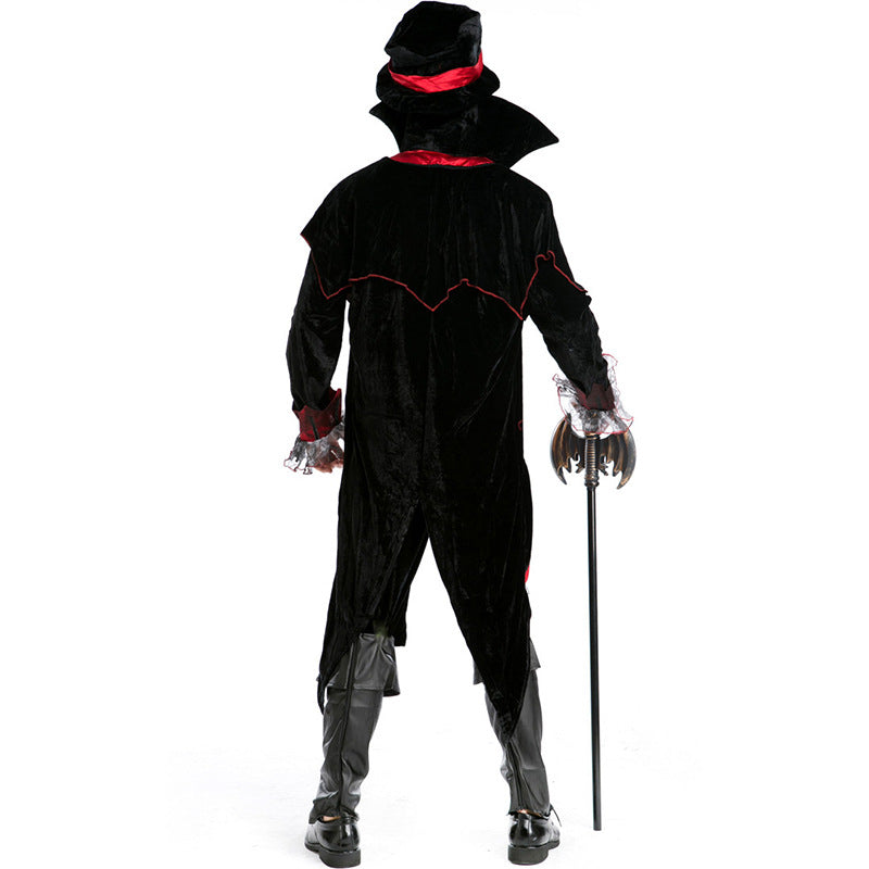 Men Vampire  Gothic Count Cosplay Costume For Halloween Party Performance