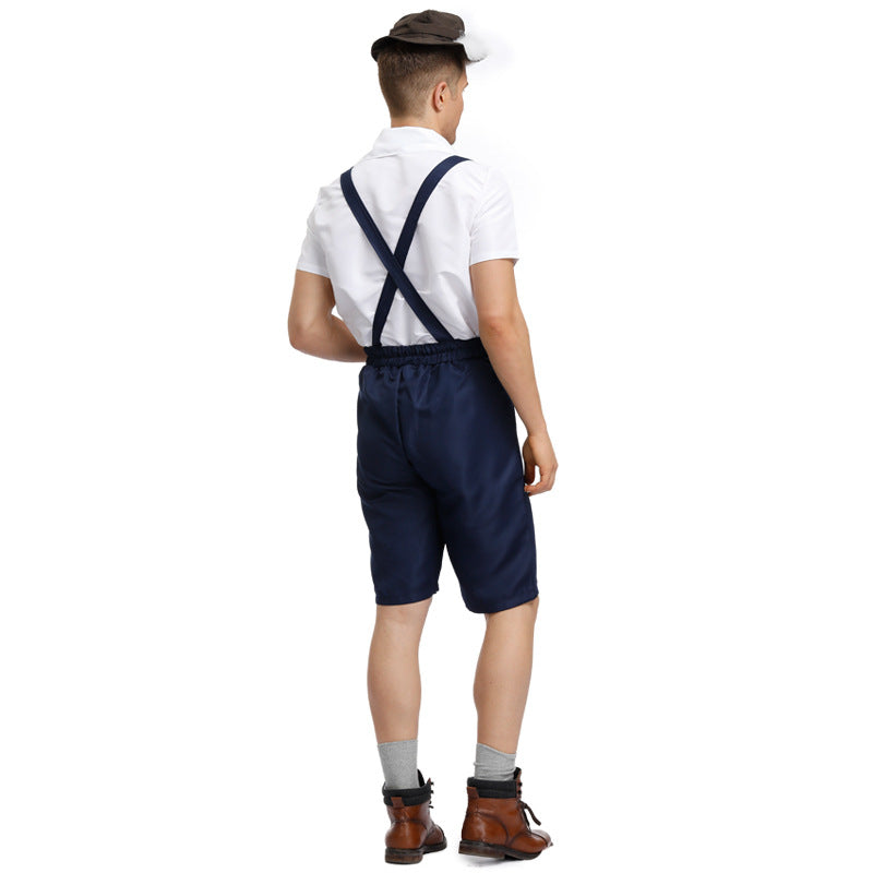 Men's Deluxe German Bavarian Oktoberfest Lederhosen Guy Costume
