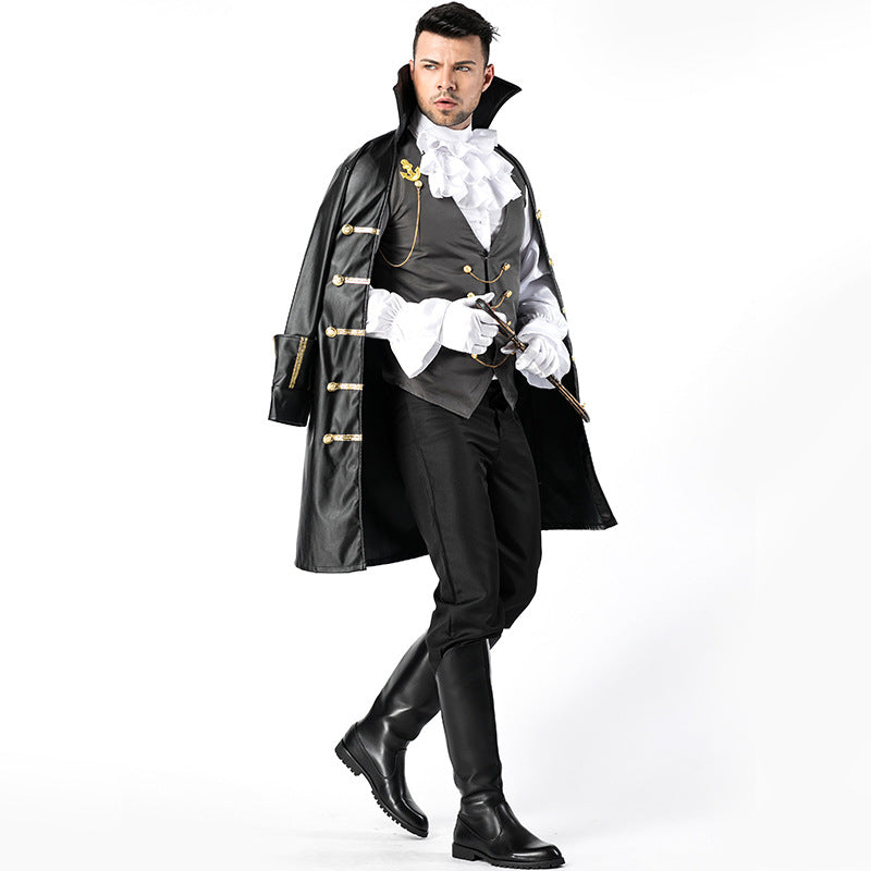 Men's Deluxe Pirate Cloak Cosplay Costume Halloween/Stage Performance/Party