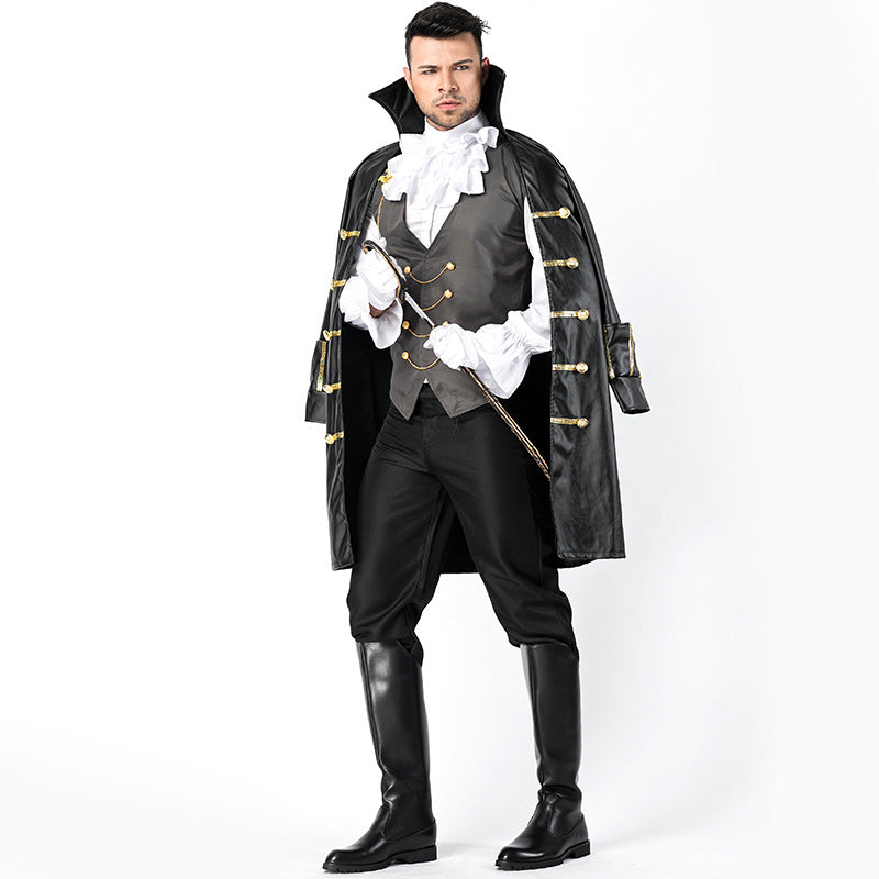 Men's Deluxe Pirate Cloak Cosplay Costume Halloween/Stage Performance/Party