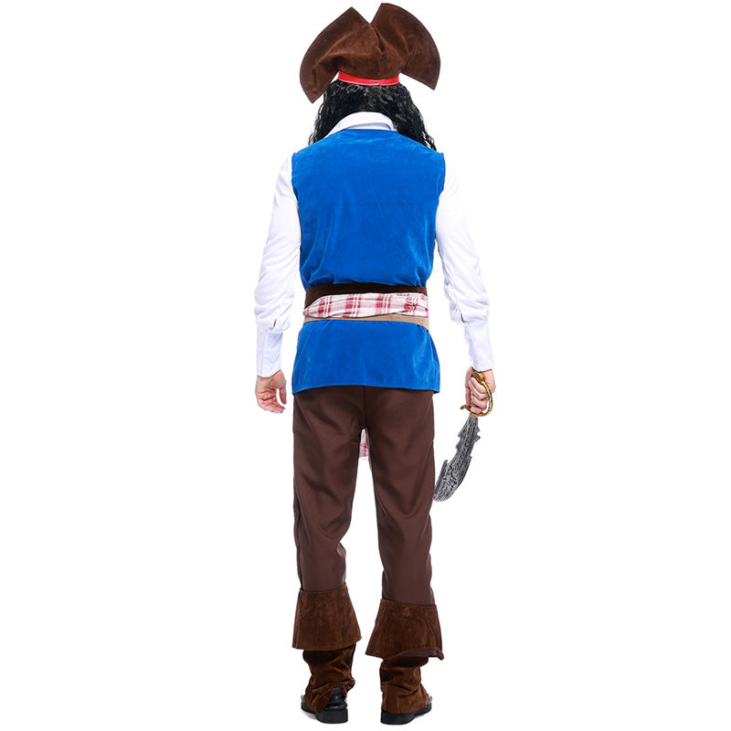 Men's Jack Captain Pirate Cosplay Costume Halloween/Stage Performance/Party