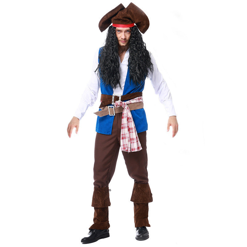 Men's Jack Captain Pirate Cosplay Costume Halloween/Stage Performance/Party