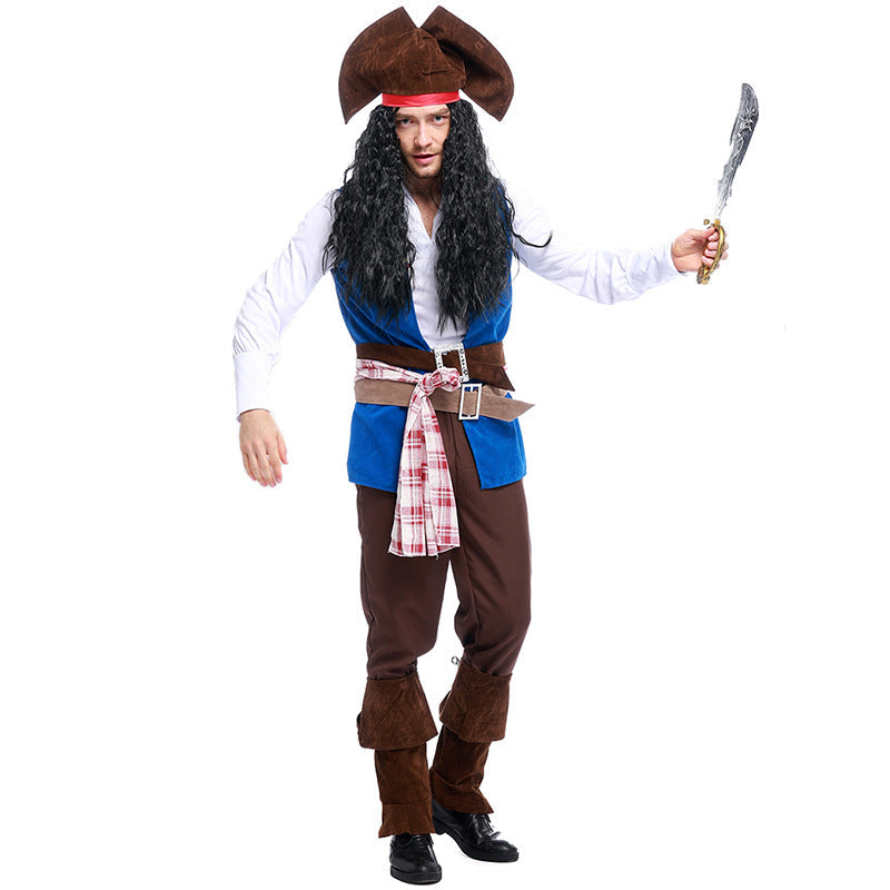 Men's Jack Captain Pirate Cosplay Costume Halloween/Stage Performance/Party