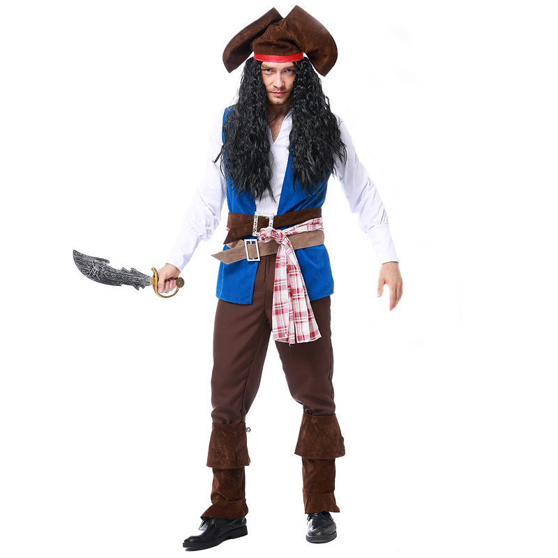 Men's Jack Captain Pirate Cosplay Costume Halloween/Stage Performance/Party