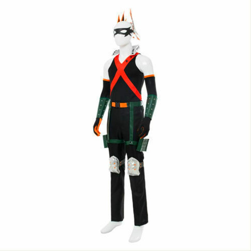 Katsuki Bakugo Hero Costume Kacchan Fighting Outfit Costume Full Set With Props