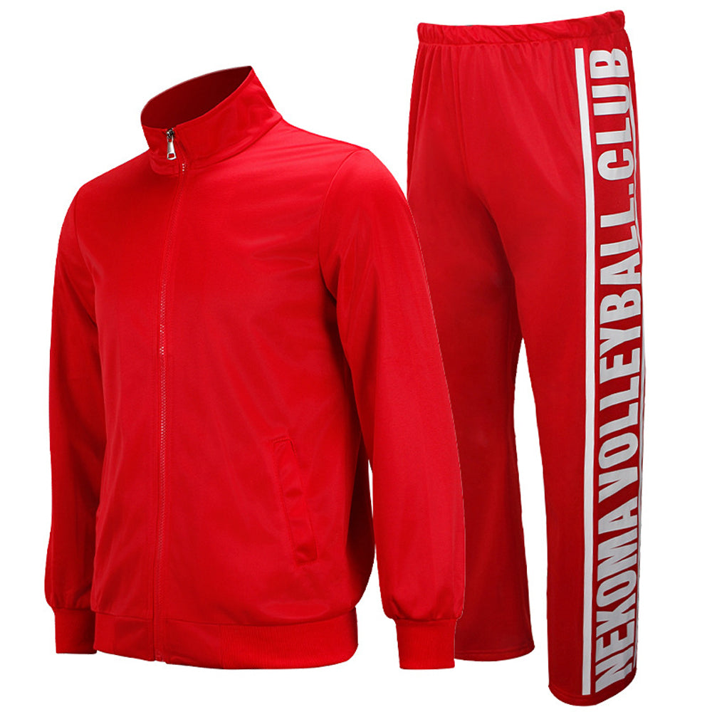 Nekoma Red Uniform Costume Jacket and Pants Set Kenma Kozume Tetsuro Kuroo Halloween Cosplay Outfit