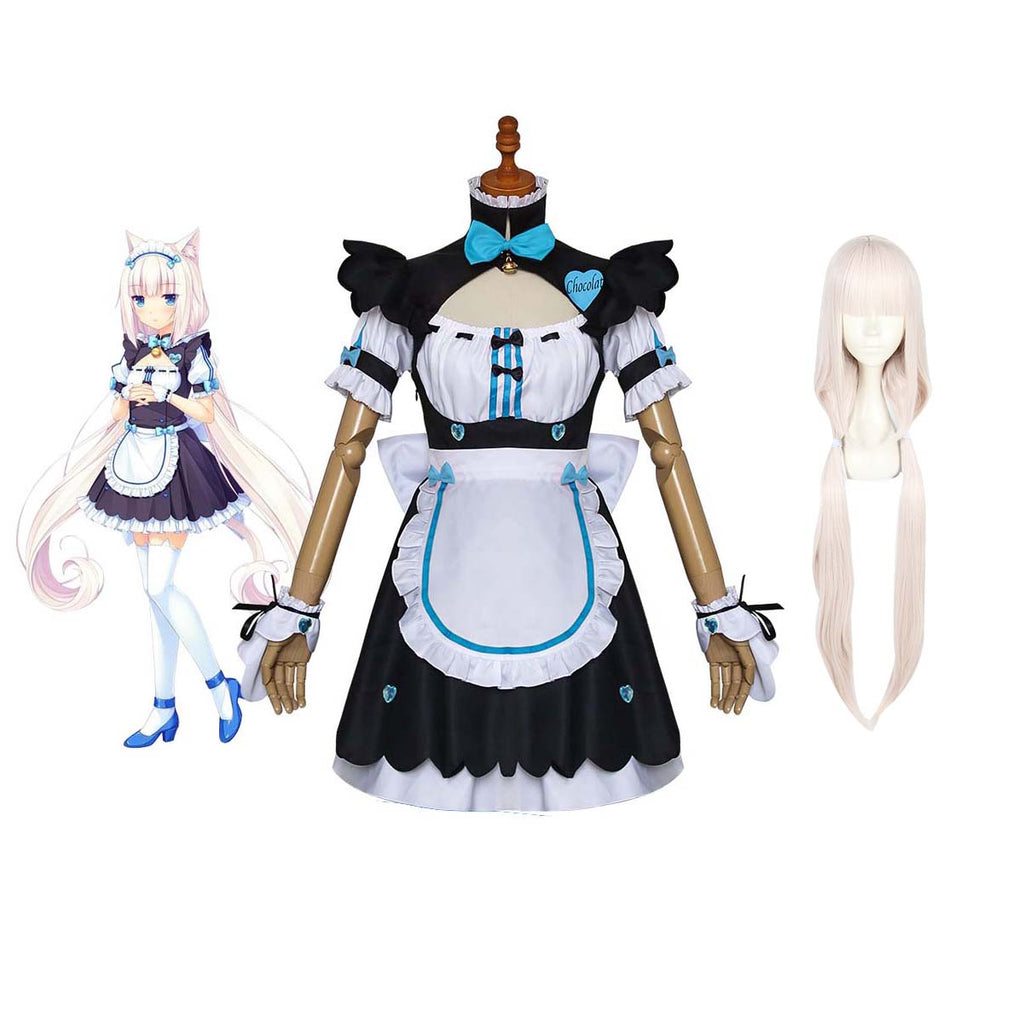 Nekopara Chocola Vanilla Cosplay Costume Maid Dress Lolita Girls Women Costume