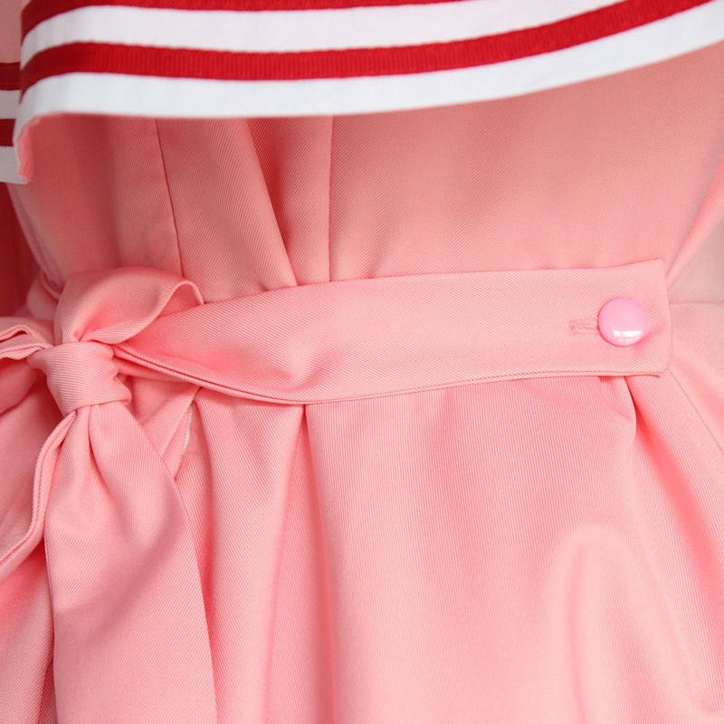 Cardcaptor Sakura: Clear Card Sakura Kinomoto Pink Ribbon Dress Costume Halloween Cosplay Outfit