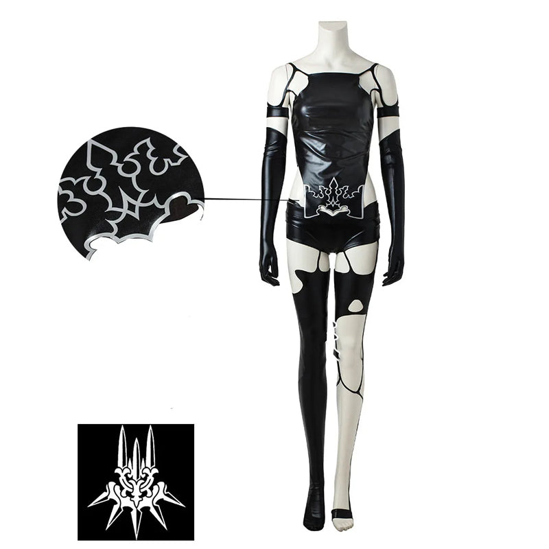 NieR:Automata YoRHa Type A No. 2 A2 Costume With Wigs and Shoes Full Set Halloween Carnival Costume Outfit
