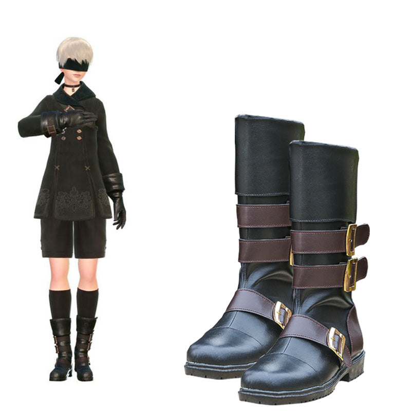 Nier: Automata YoRHa No.9 Type S 9S Full Set Cosplay Costume Suit With Wigs and Cosplay Boots