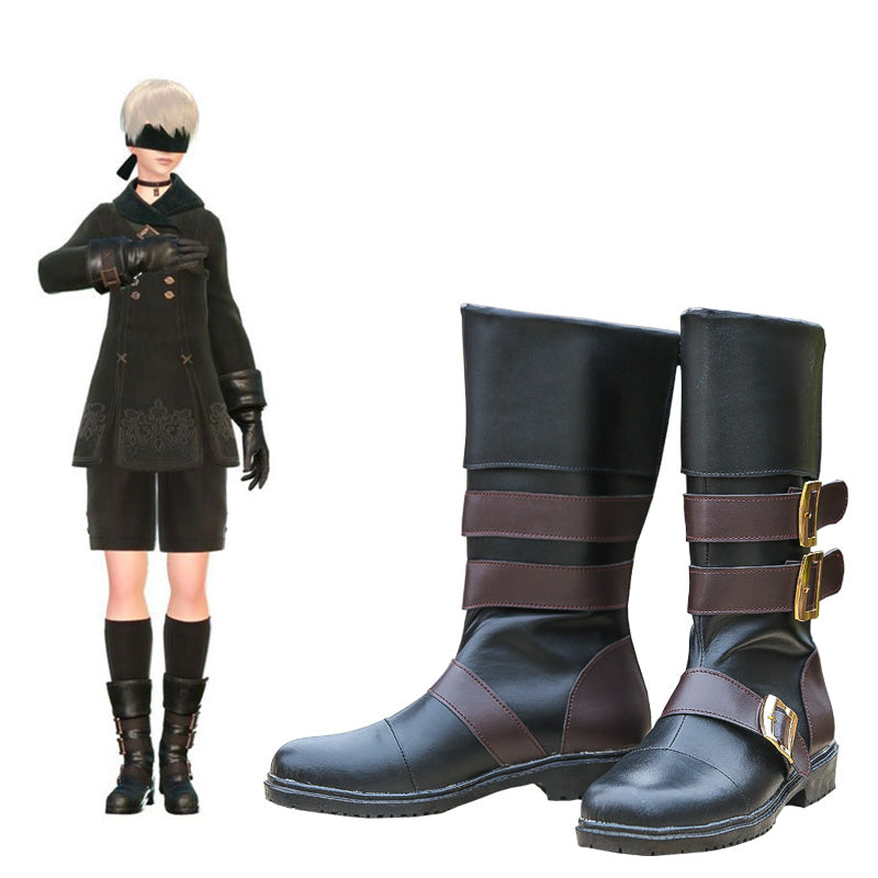 Nier: Automata YoRHa No.9 Type S 9S Cosplay Black Boots Halloween Cosplay Accessories