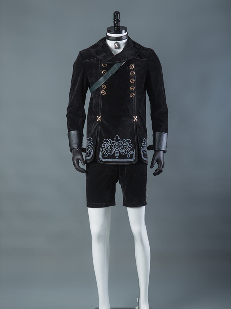 Nier: Automata YoRHa No.9 Type S 9S Full Set Cosplay Costume Suit With Wigs and Cosplay Boots