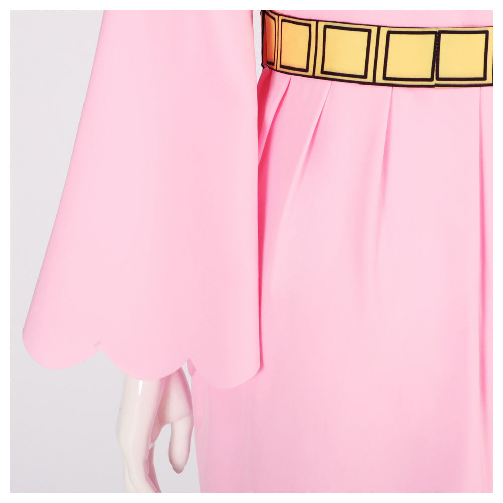 One Piece Nefertari Vivi Pink Dress Costume Outfit With Cloak Halloween Cosplay Costume