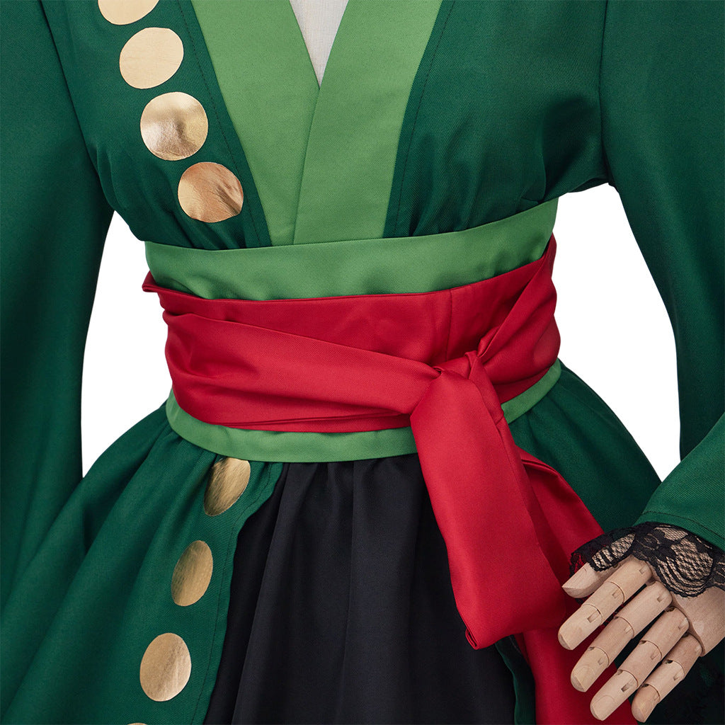 One Piece Roronoa Zoro Female Dress Costume Outfit Halloween Girls Dress Cosplay Outfit