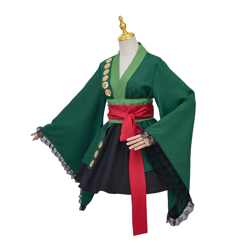 One Piece Roronoa Zoro Female Dress Costume Outfit Halloween Girls Dress Cosplay Outfit