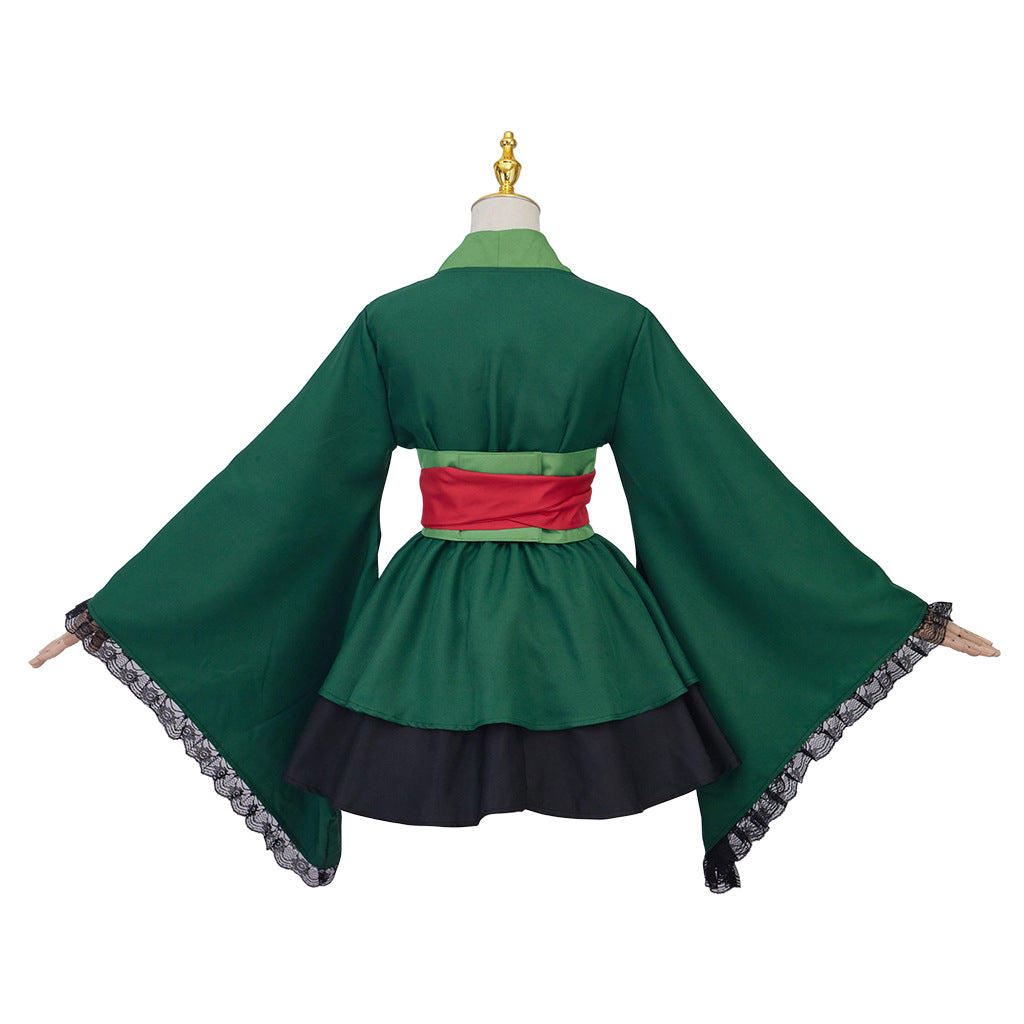 One Piece Roronoa Zoro Female Dress Costume Outfit Halloween Girls Dress Cosplay Outfit