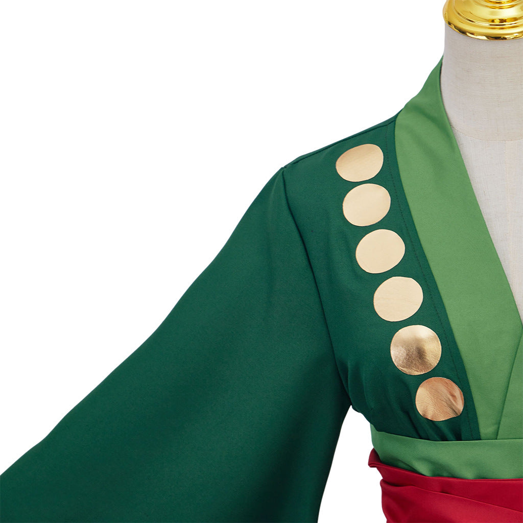 One Piece Roronoa Zoro Female Dress Costume Outfit Halloween Girls Dress Cosplay Outfit