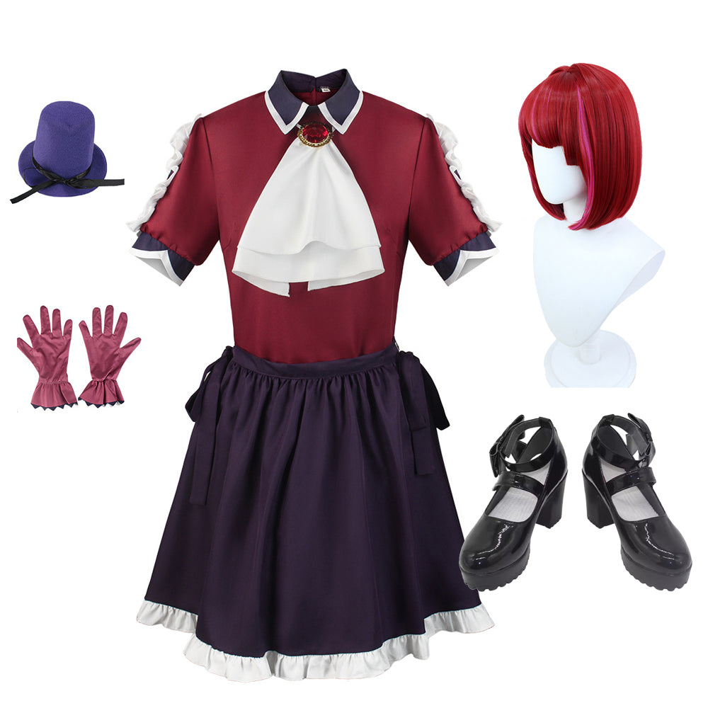 Oshi no Ko Kana Arima New Costume Dress Whole Set With Wigs and Shoes Halloween Cosplay Outfit Set