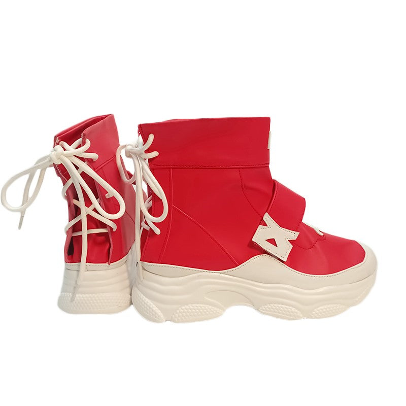 Overwatch 2 Kiriko Kamori Cosplay Shoes Halloween Cosplay Red Boots