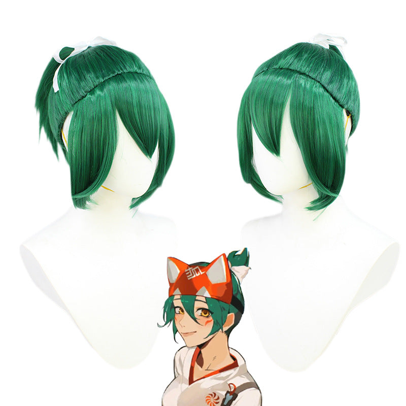 Overwatch 2 Kiriko Kamori Cosplay Wigs Green Wigs