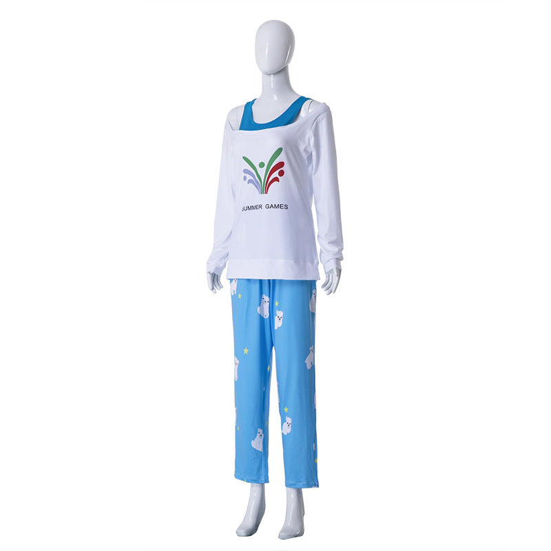 Overwatch Dr. Mei Ling Zhou Pajamas Cosplay Costume Mei Halloween Costume