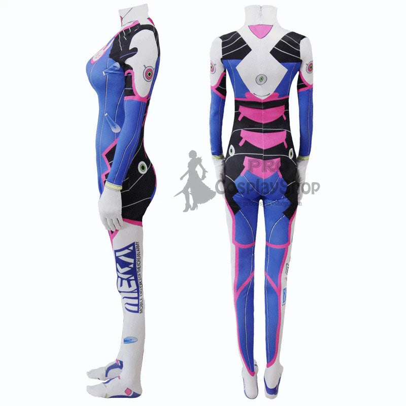 Overwatch D.VA Hana Song Cosplay Costume Full Set With Headphones and Gun