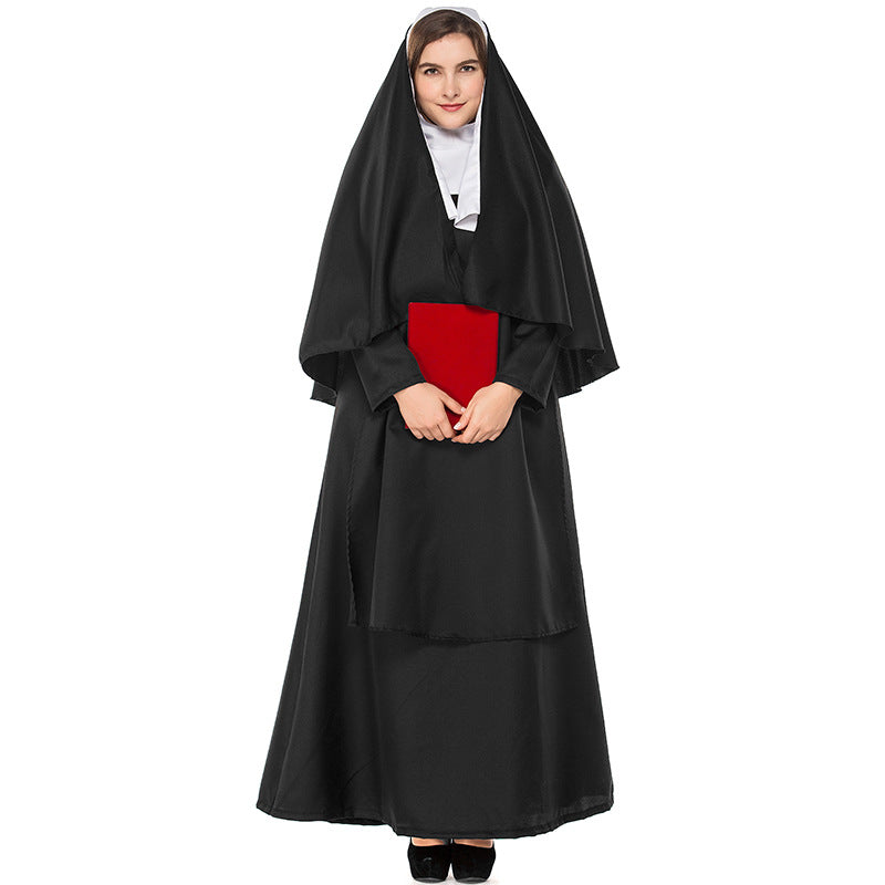 Plus Size Deluxe Nun Costume For Halloween/Stage Performance/Party
