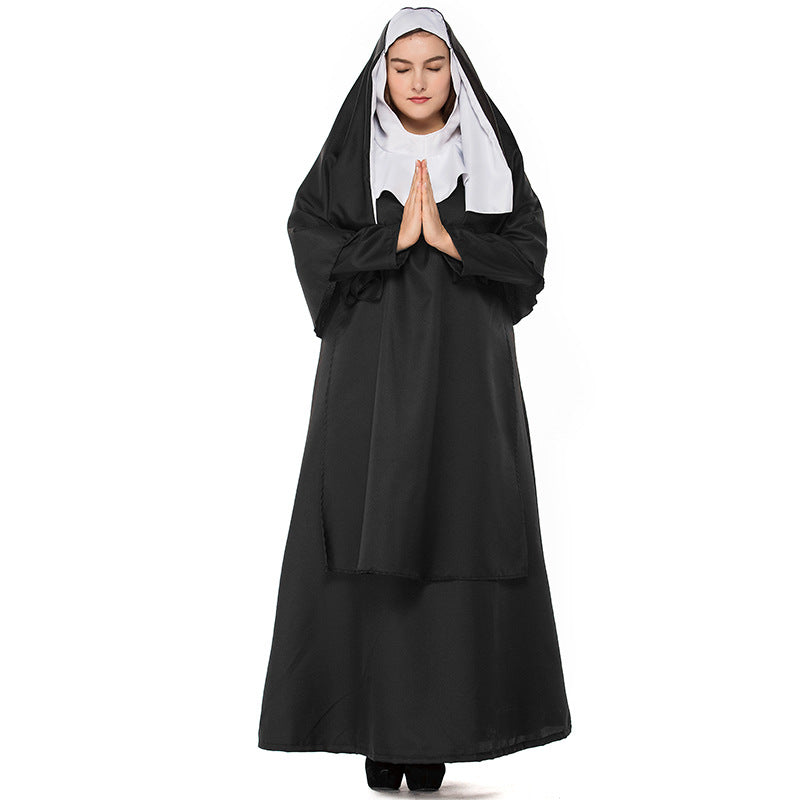 Plus Size Deluxe Nun Costume For Halloween/Stage Performance/Party