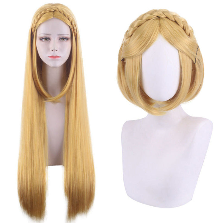 Princess Zela Costume Wigs Golden Cosplay Wigs Accessories