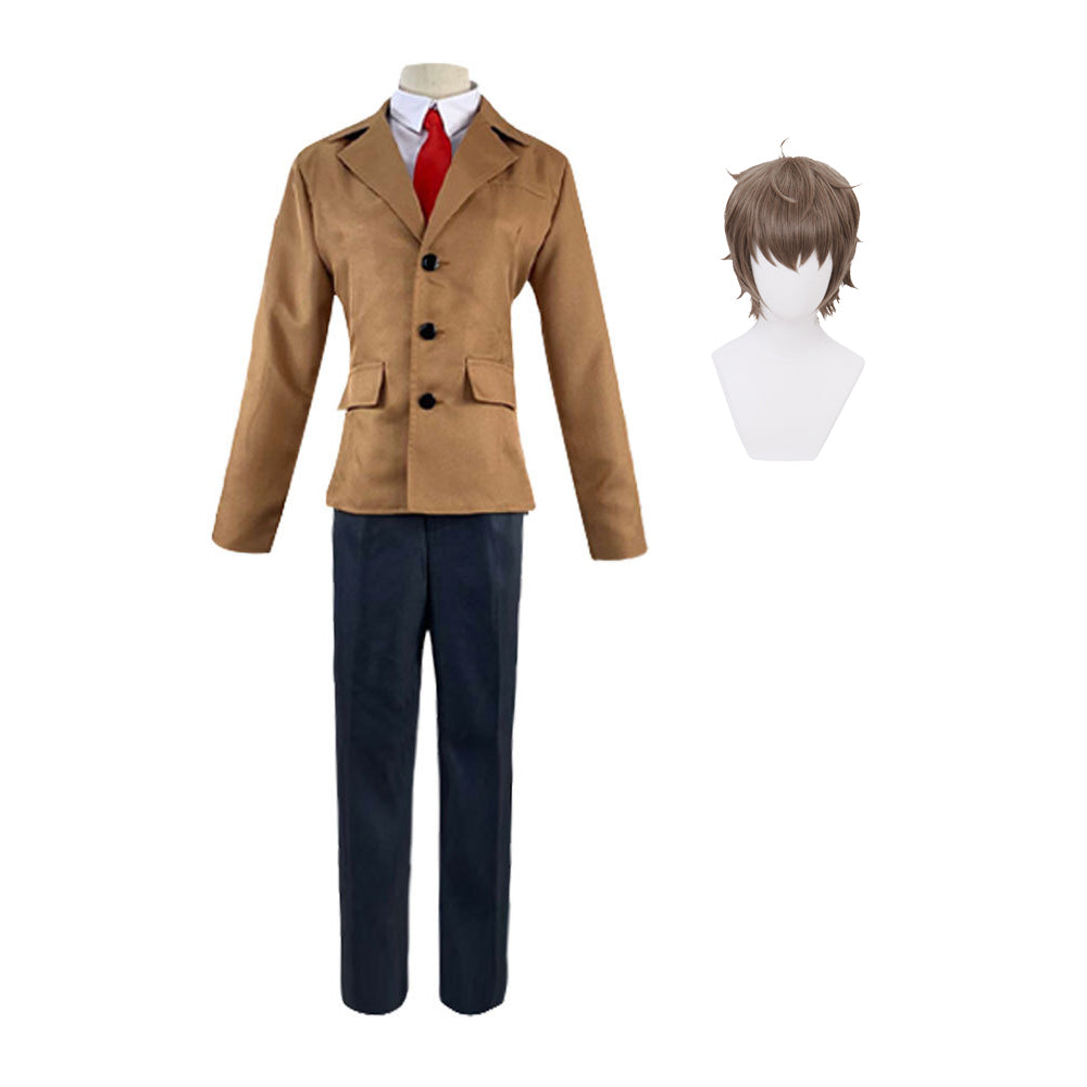Rascal Does Not Dream of Bunny Girl Senpai Azusagawa Sakuta Costume+Wigs Set Halloween Costume Suit