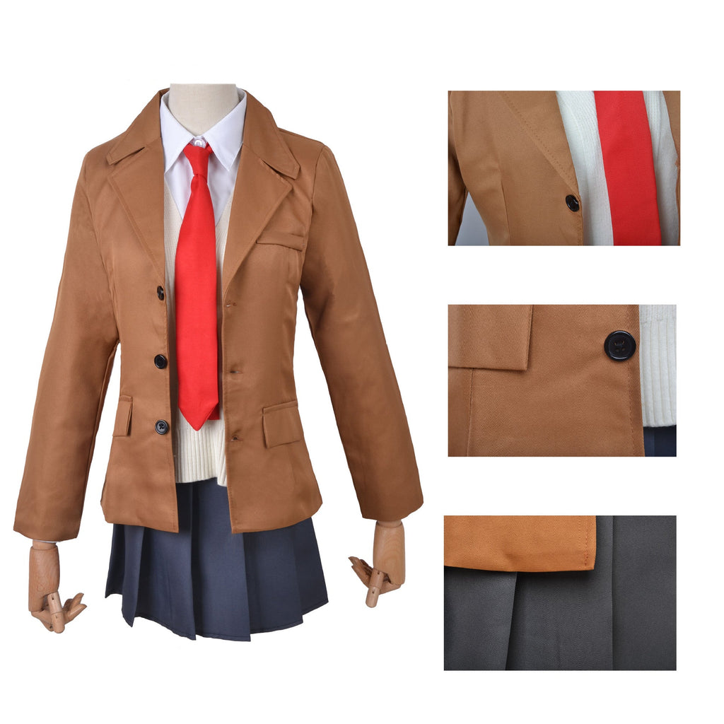 Rascal Does Not Dream of Bunny Girl Senpai Mai Sakurajima Uniform Costume+Wig Whole Set Halloween Costume
