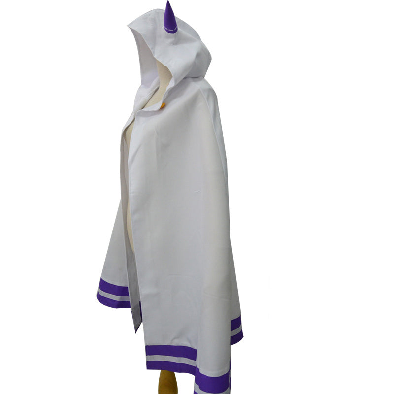 Re:Zero Starting Life in Another World Emilia Cosplay Costume Cloak