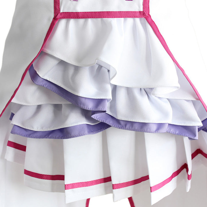 Anime Re:Zero ? Starting Life in Another World Emilia Cosplay Costume Dress Outfit