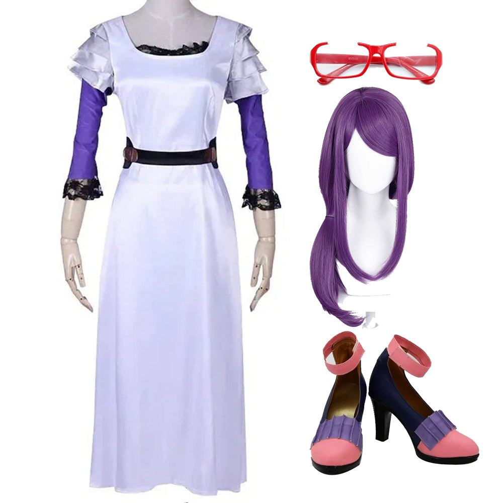 Rize Kamishiro Costume Dress With Wigs and Shoes Full Set Halloween Cosplay Outfit