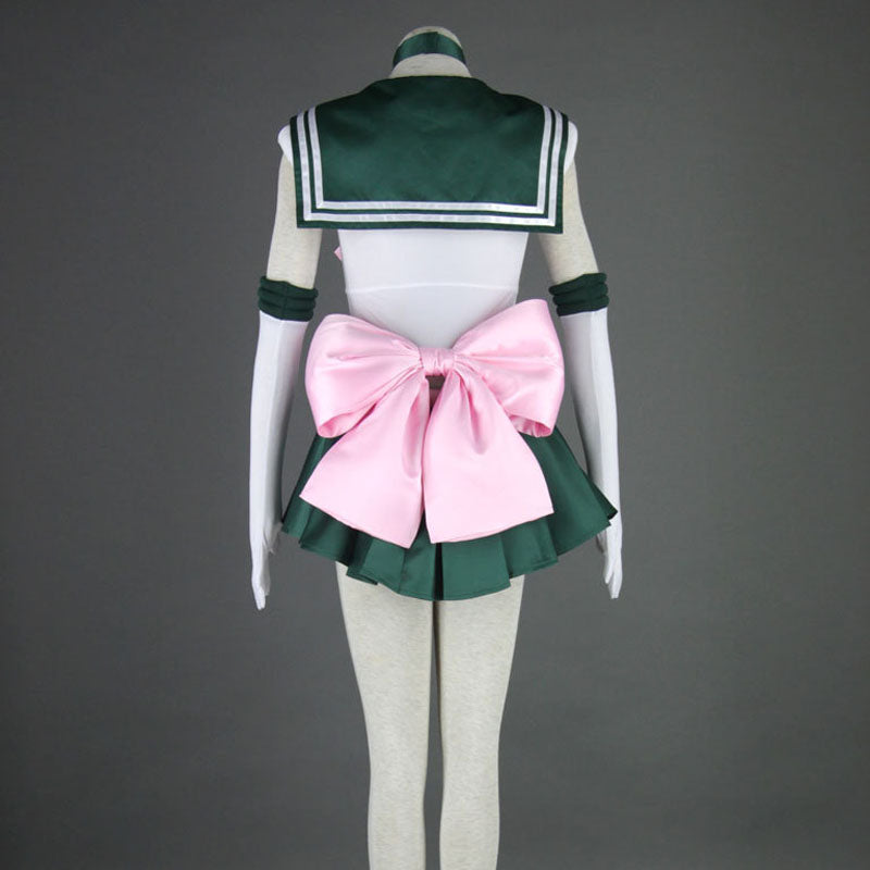 Anime Sailor Moon Makoto Kino Sailor Jupiter Cosplay Full Set Costume+Wigs+Shoes Halloween Carnival Outfit Set