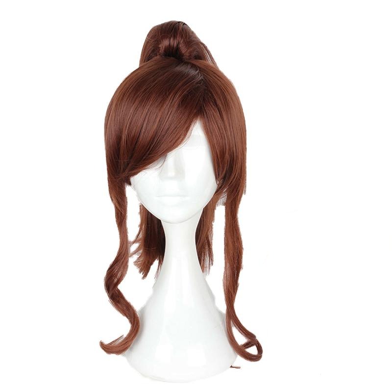 Anime Sailor Moon Makoto Kino Sailor Jupiter Cosplay Wigs Brown Ponytail Wigs