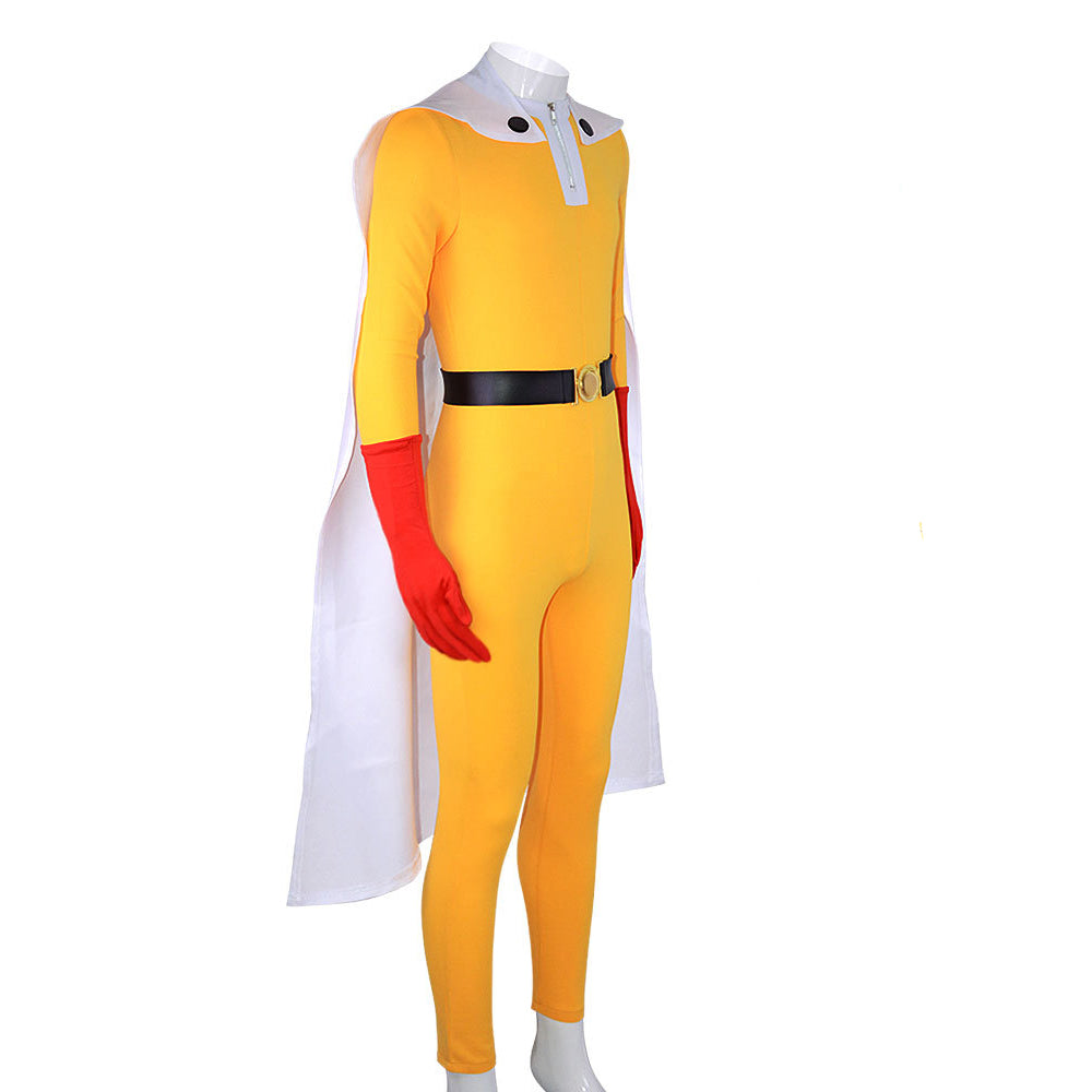 Saitama Costume With Cloak Halloween Carnival Suit Cosplay Costume