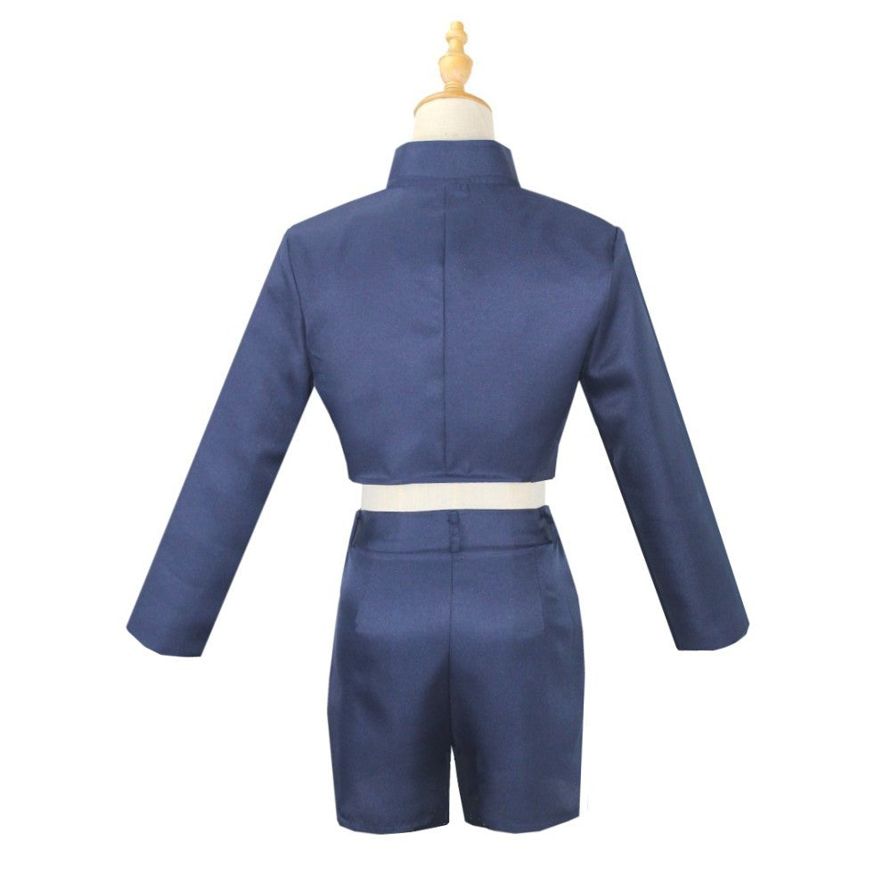 Satoru Gojo Female Version Costume Suit Crop Top and Shorts Halloween Costume Outfit