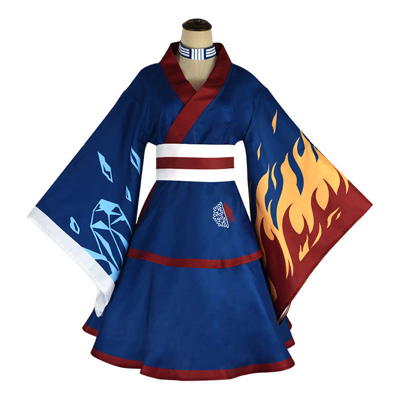 Shoto Todoroki Female Version Lolita Dress Costume Halloween Girls Outfit