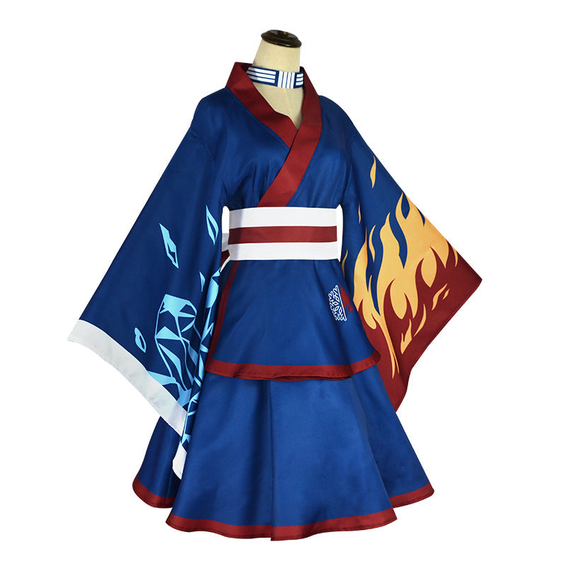 Shoto Todoroki Female Version Lolita Dress Costume Halloween Girls Outfit