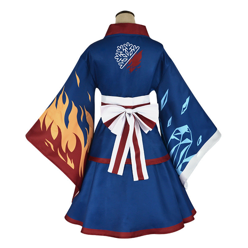 Shoto Todoroki Female Version Lolita Dress Costume Halloween Girls Outfit